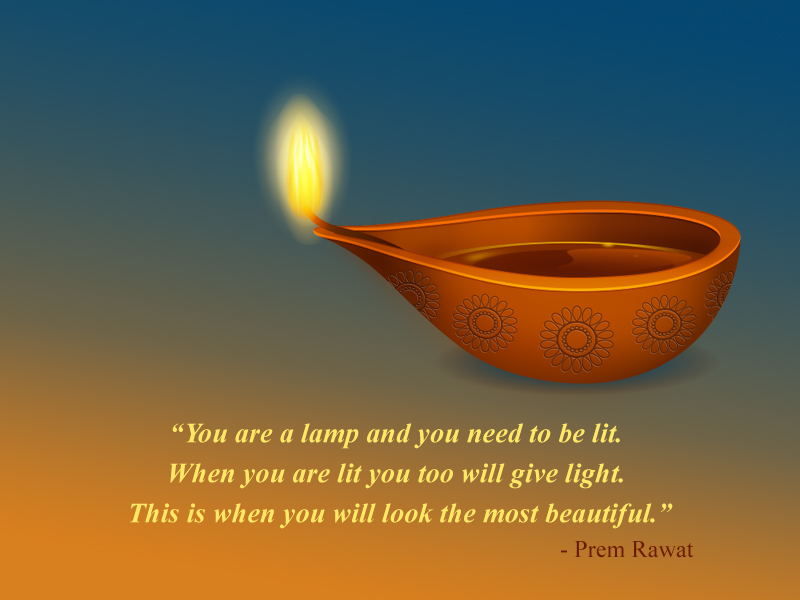 diwali, diya, lamp,Prem Rawat,quote