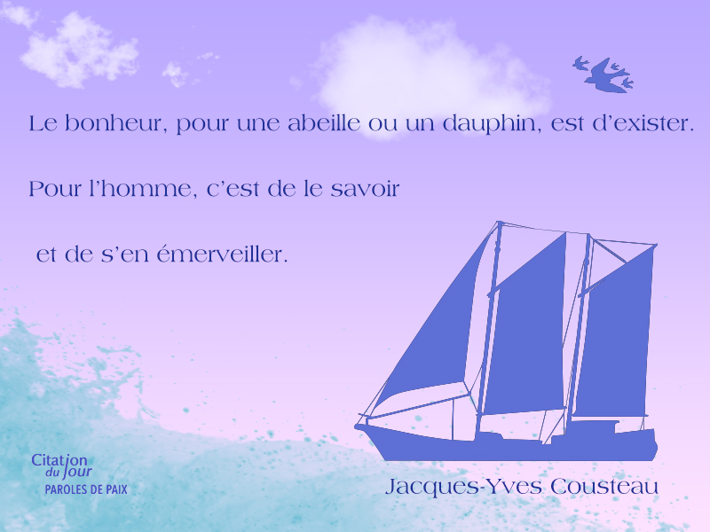 sky, boat,Jacques-Yves Cousteau,quote
